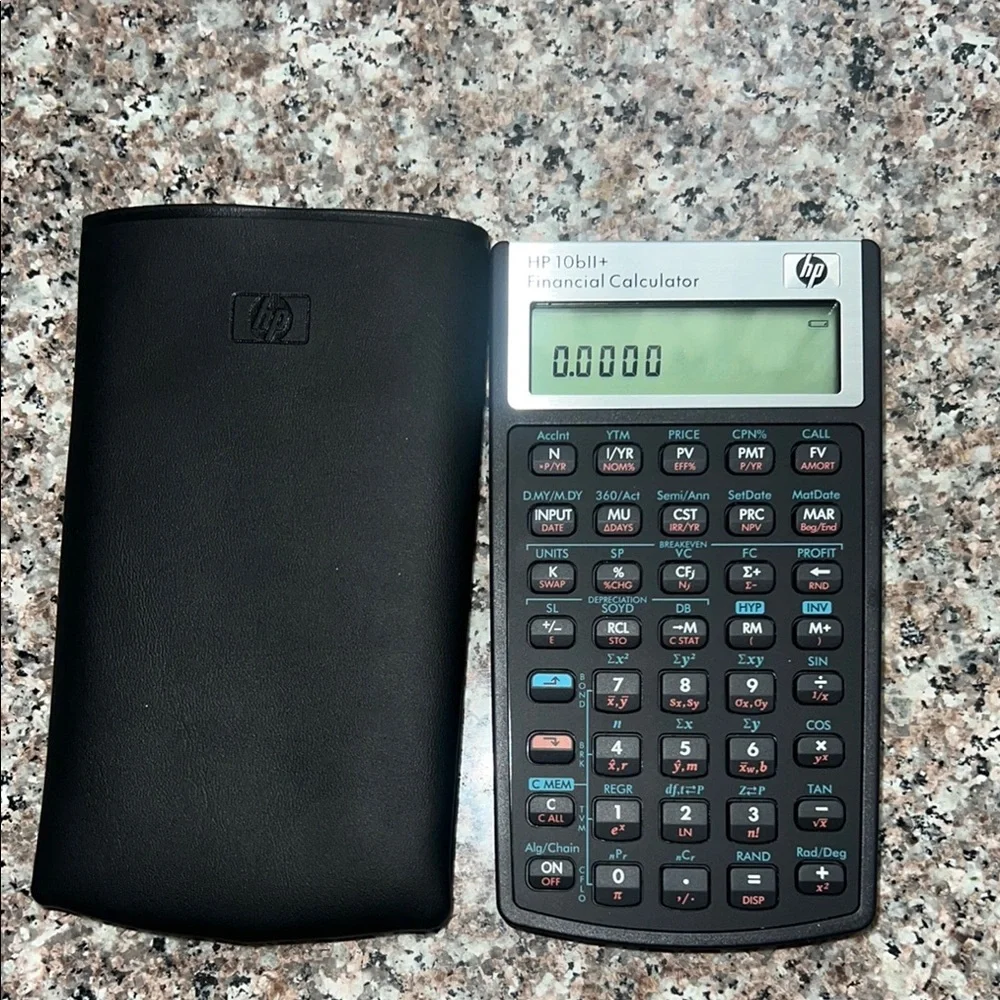 HP 10bII+ Financial Calculator - Black and Silver